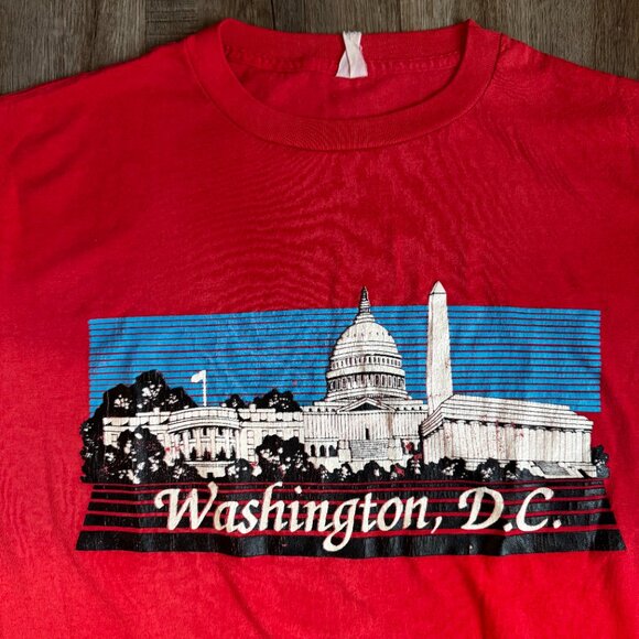 Vintage 80s Washington DC Capitol Building - size Large single stitch - Picture 2 of 4